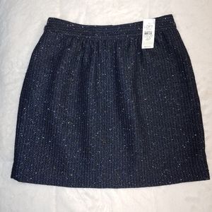 NWT Loft Sparkly black midi skirt.